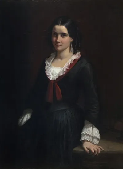 Portrait Of Miss Vilhelmine Ville Hage Later Mrs Heise 1838 1912