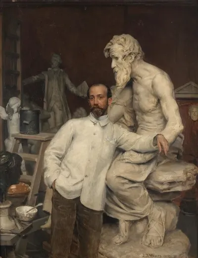 Portrait Of Monsieur Dominique Jean Baptiste Hugues In His Studio