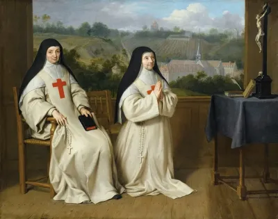 Portrait Of Mother Agnes And Sister Angelique From The Abbey Of Port Royal Des Champs