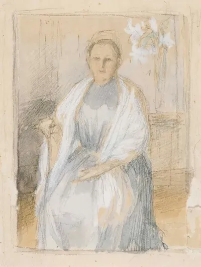 Portrait Of Mrs Anna Sinebrychoff Sketch
