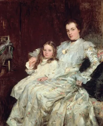 Portrait Of Mrs Chadwyck Healey And Her Daughter