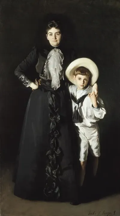 Portrait Of Mrs Edward L Davis And Her Son Livingston Davis