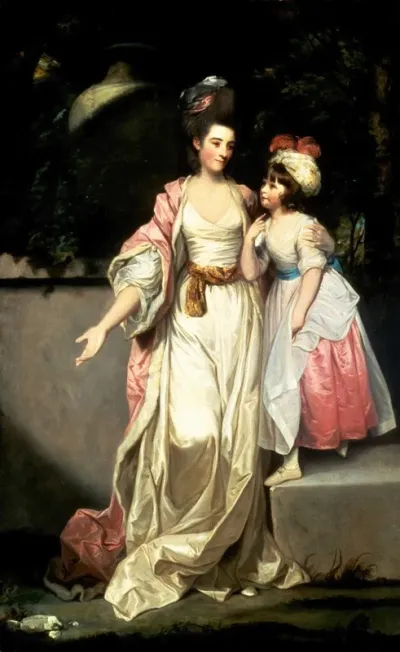 Portrait Of Mrs Jelf Powis And Her Daughter