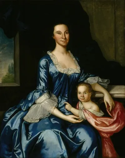 Portrait Of Mrs Matthew Tilghman Anna Lloyd 1724 1794 And Her Daughter Anna Maria 1755 1843
