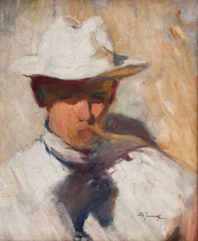 Portrait Of Painter Tadeusz Rychter In The Sun