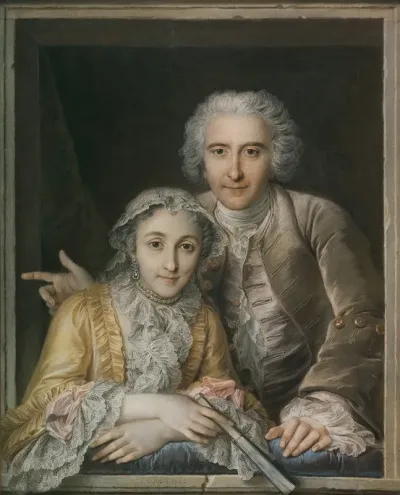 Portrait Of Philippe Coypel And His Wife