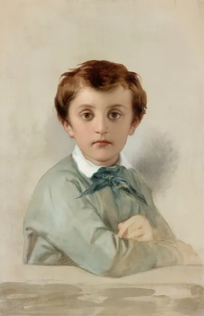 Portrait Of Philippe Gregoire Delaroche The Artists Younger Son