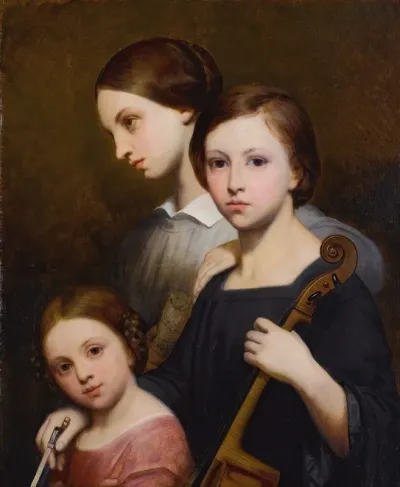 Portrait Of Rene Cecile And Louise Franchomme