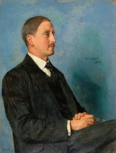 Portrait Of Richard Irivine Best 1872 1959 Scholar