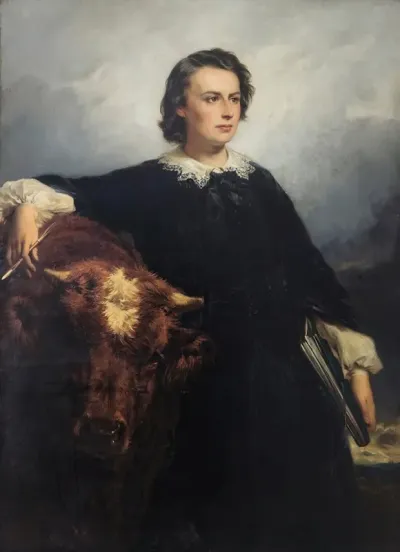 Portrait Of Rosa Bonheur With A Bull