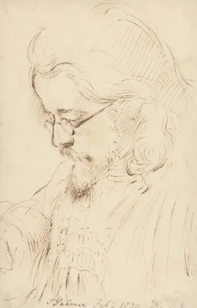 Portrait Of Samuel Palmer Head And Shoulders