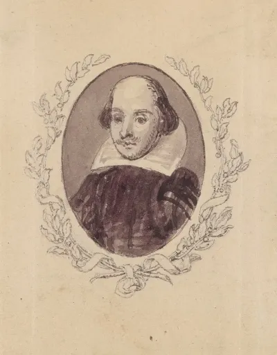 Portrait Of Shakespeare In An Oval Medallion