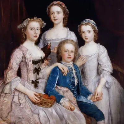 Portrait Of Sir Edward Walpoles Children