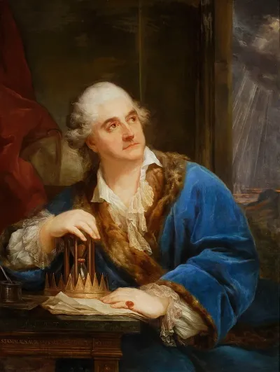 Portrait Of Stanislaw August With Hourglass