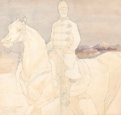 Portrait Of Stanislaw Lessel On Horseback