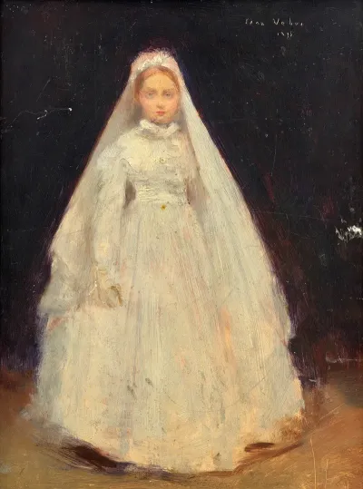 Portrait Of Suzanne Doumix Taking Communion