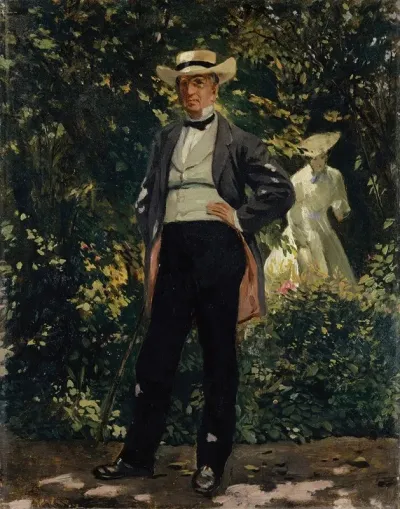 Portrait Of The American Secretary Of State William H Seward In The Garden