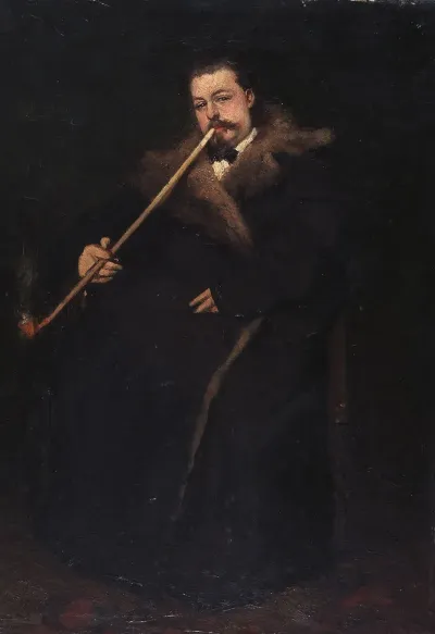 Portrait Of The Artist Gustave Poirier