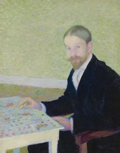 Portrait Of The Artist Wiiliam Hart Giverny