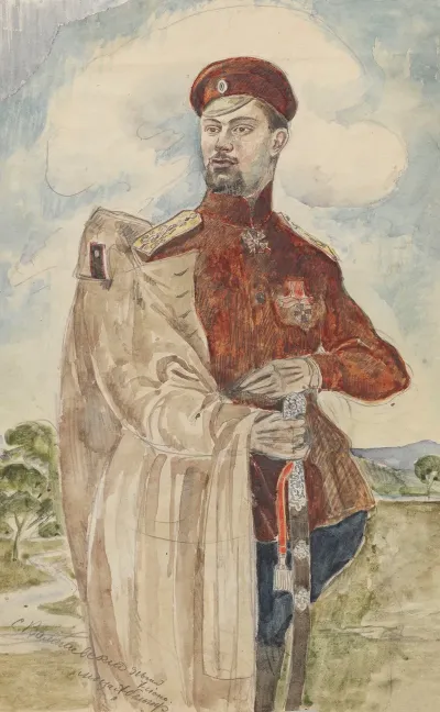 Portrait Of The Artists Brother In Law Kirill Zdanevich