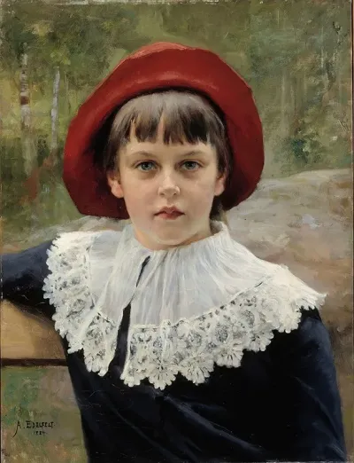 Portrait Of The Artists Sister Berta Edelfelt 2