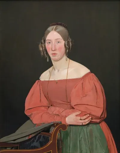 Portrait Of The Artists Sister Cecilie Margrethe Petersen Nee Kobke