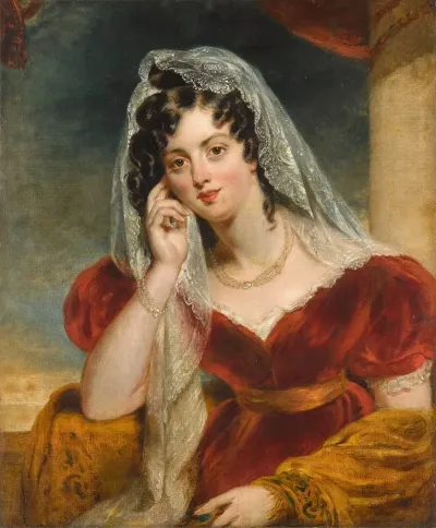 Portrait Of The Artists Sister Sarah Wyatt Gray Nee Wood B 1812