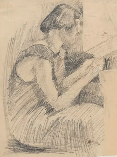 Portrait Of The Artists Sister Waleria At A Window