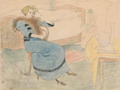 Portrait Of The Artists Wife In A Room