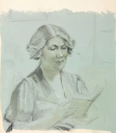 Portrait Of The Artists Wife Lydia Vytchegjanine