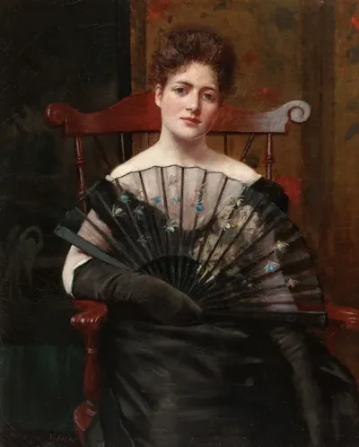 Portrait Of The Artists Wife Margaret Cecilia Keenan