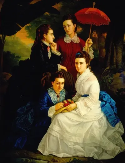 Portrait Of The Daughters Of Manuel Cordero