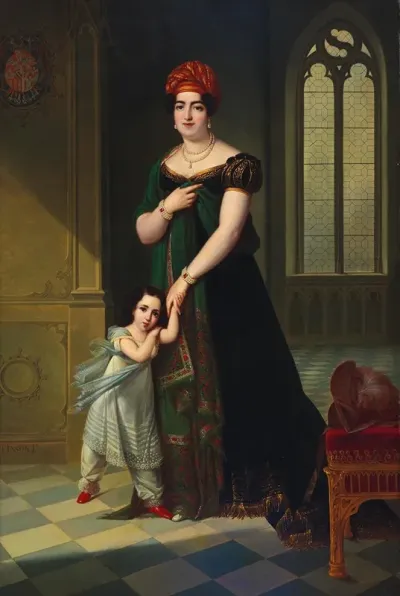 Portrait Of The Duquesa De Frias And Her Son