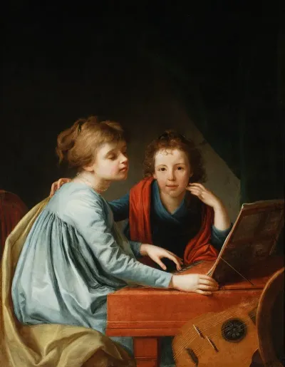 Portrait Of The Misses Pechwell At The Clavichord
