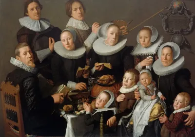Portrait Of The Painter Andries Van Bochoven And His Family