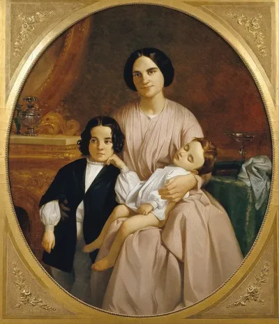 Portrait Of The Painters Wife And Children