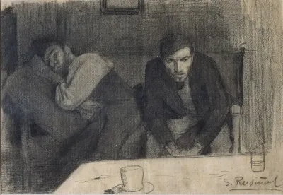 Portrait Of The Sculptor Carles Mani And The Painter Pere Ferran
