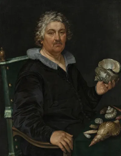 Portrait Of The Shell Collector Jan Govertsen Van Der Aer 1545 1612