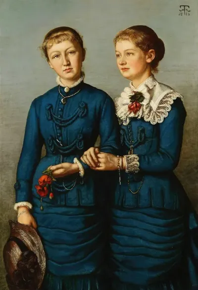 Portrait Of The Two Daughters Of The Haag Family