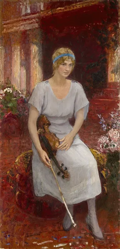 Portrait Of The Violinist Cecilia Hansen