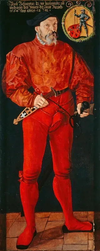 Portrait Of The Zurich Standard Bearer Jacob Schwytzer