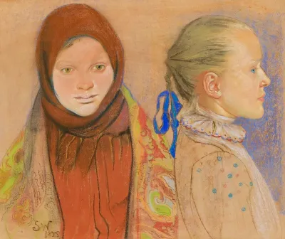 Portrait Of Two Little Girls