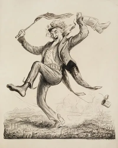 Portrait Of United States When The Senate Ratifies The Treaty Of Peace