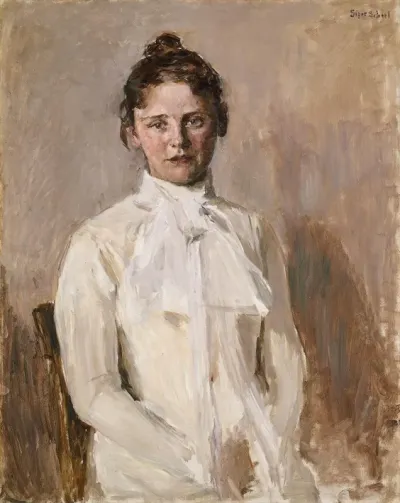 Portrait Of Valborg Nicolaysen The Artists Sister