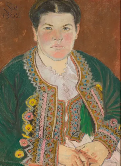 Portrait Of Wife In A Vest
