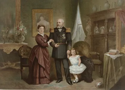 Portrait Of William Iii King Of The Netherlands Emma ​​queen Regent Of The Netherlands And Wilhelmina Queen Of The Netherlands