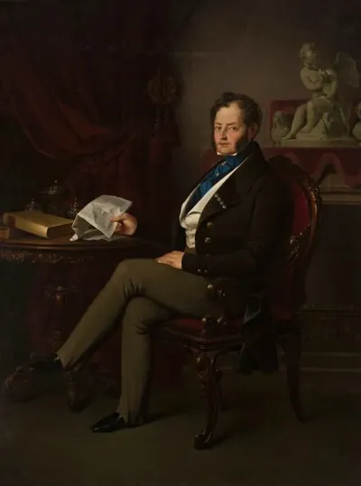 Portrait Of Wladyslaw Branicki Seated With A Letter In His Hand