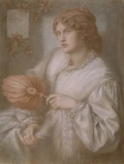 Portrait Of Woman With A Fan