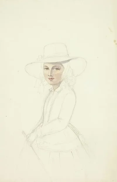Portrait Of Young Girl With Hat And Crop