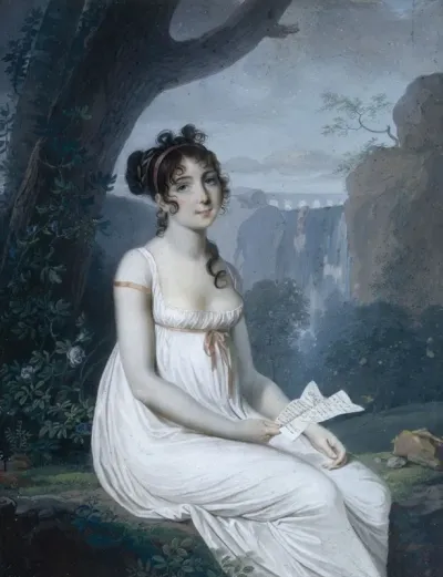 Portrait Presume De La Cantatrice Carolina Bianchi